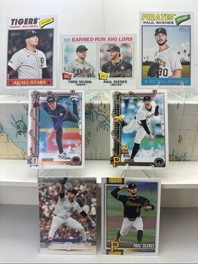 Paul Skenes & Tarik Skubal lot of 7